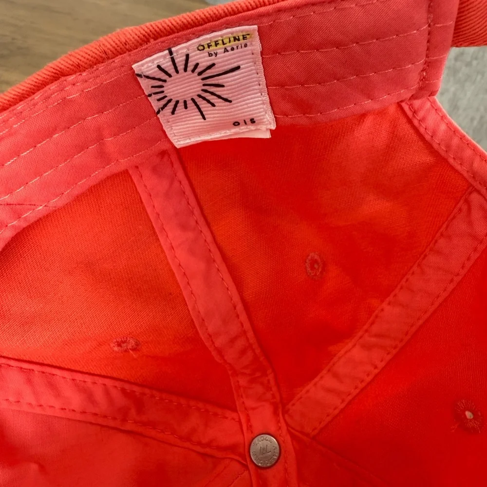 Offline By Aerie Coral Baseball Cap - Picture 5 of 6